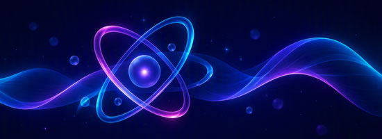 Abstract illustration of interconnected orbital forms.