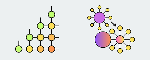 Illustrations representing quantum science, information, computation and physical foundations.